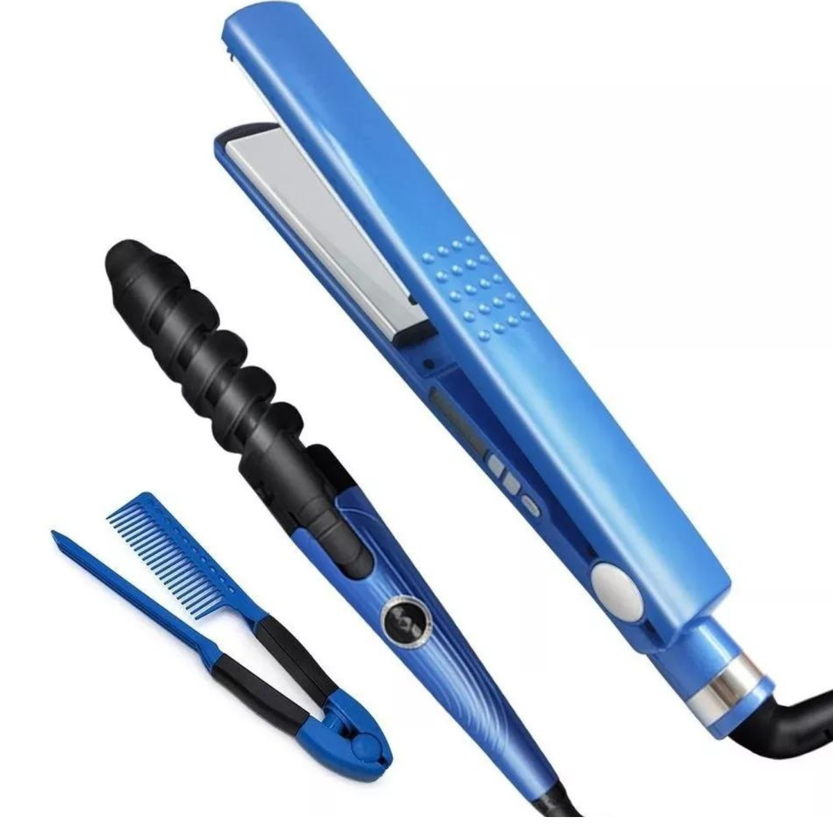Kit de Belleza Plancha Rizadora y Peine