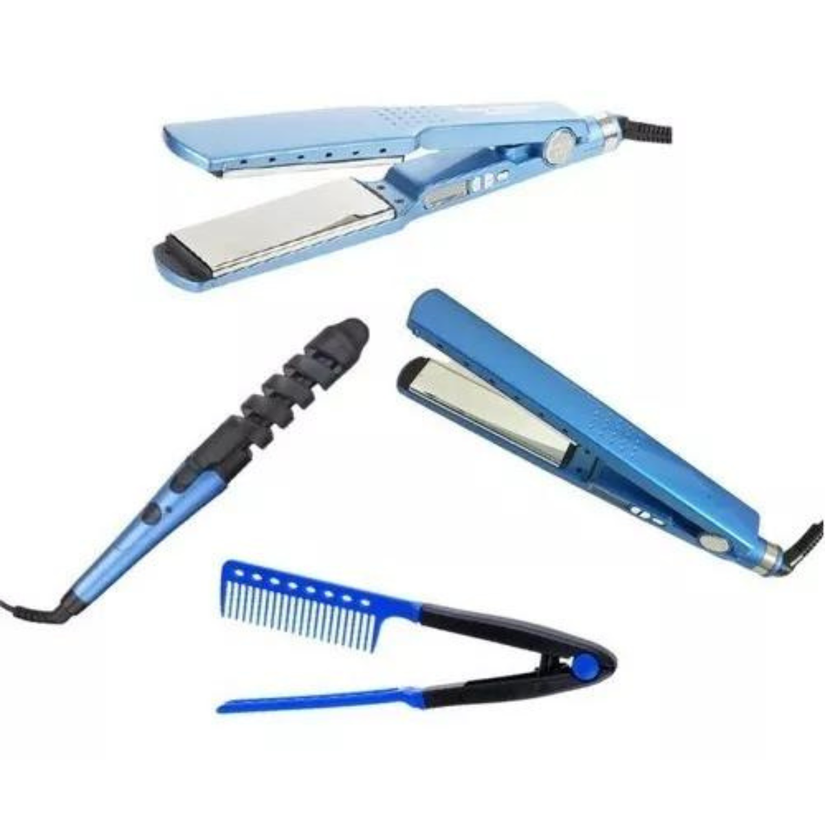 Kit de Belleza Plancha Rizadora y Peine