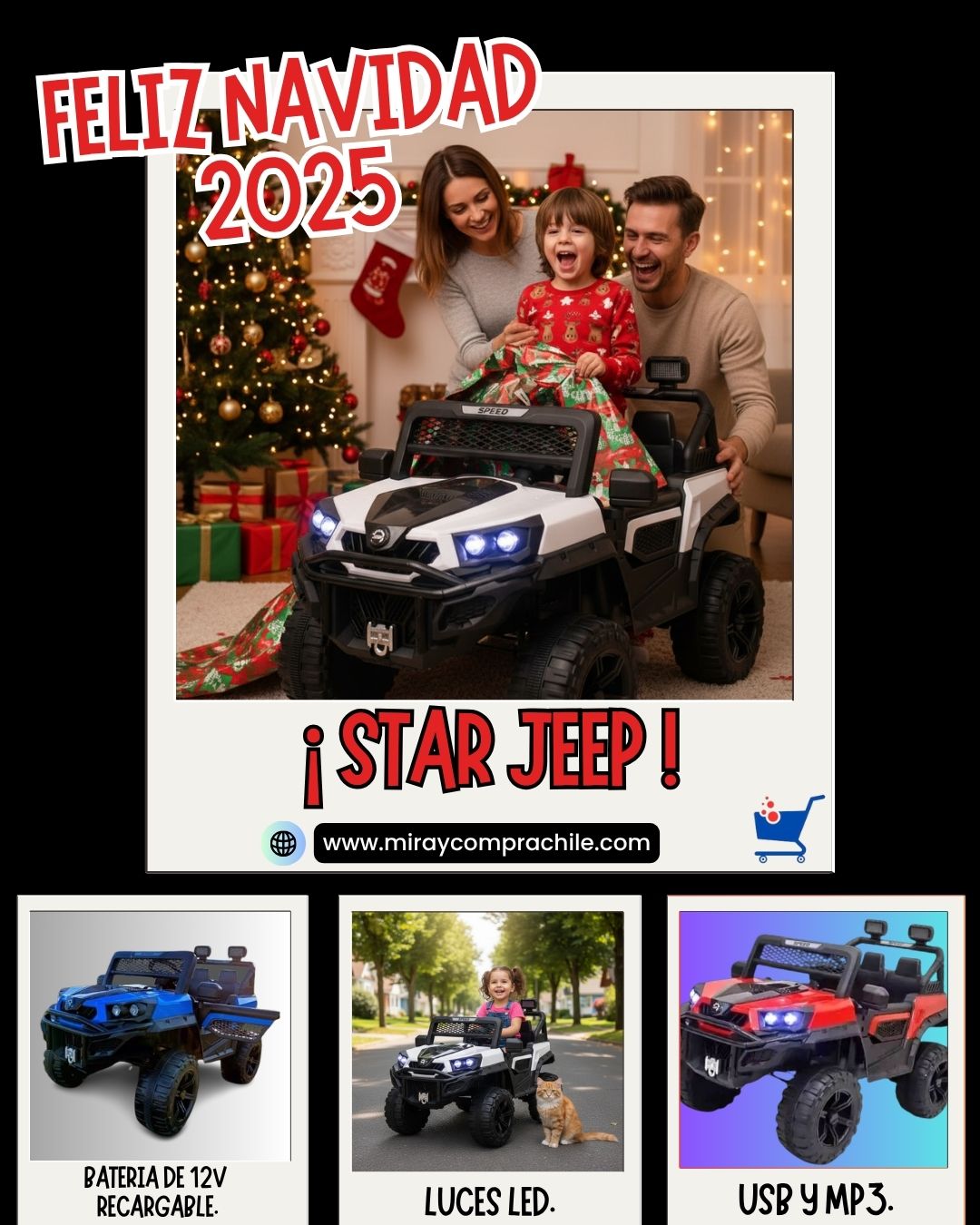 Star Jeep 4x4 para Niños | Vehículo Eléctrico Infantil