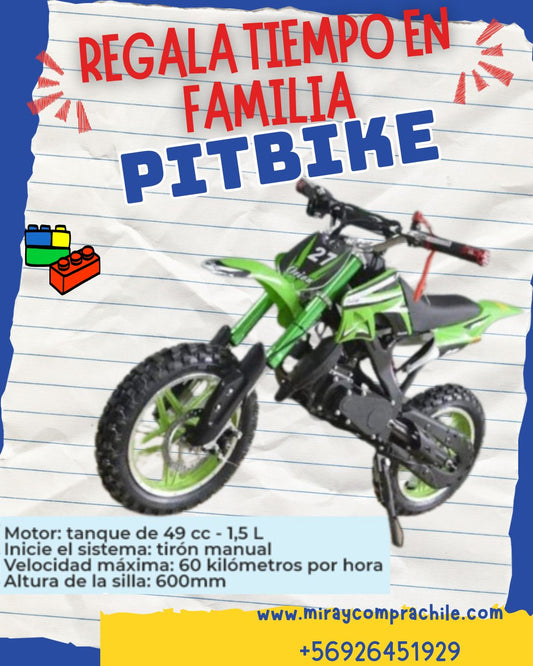 PITBIKE 49cc para Niños | Moto Infantil Todo Terreno