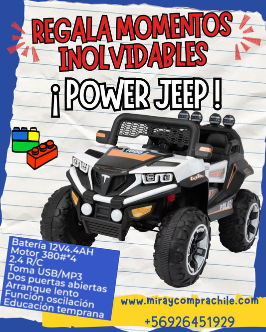 Power Jeep 4x4 Eléctrico para Niños | Con Control Parental