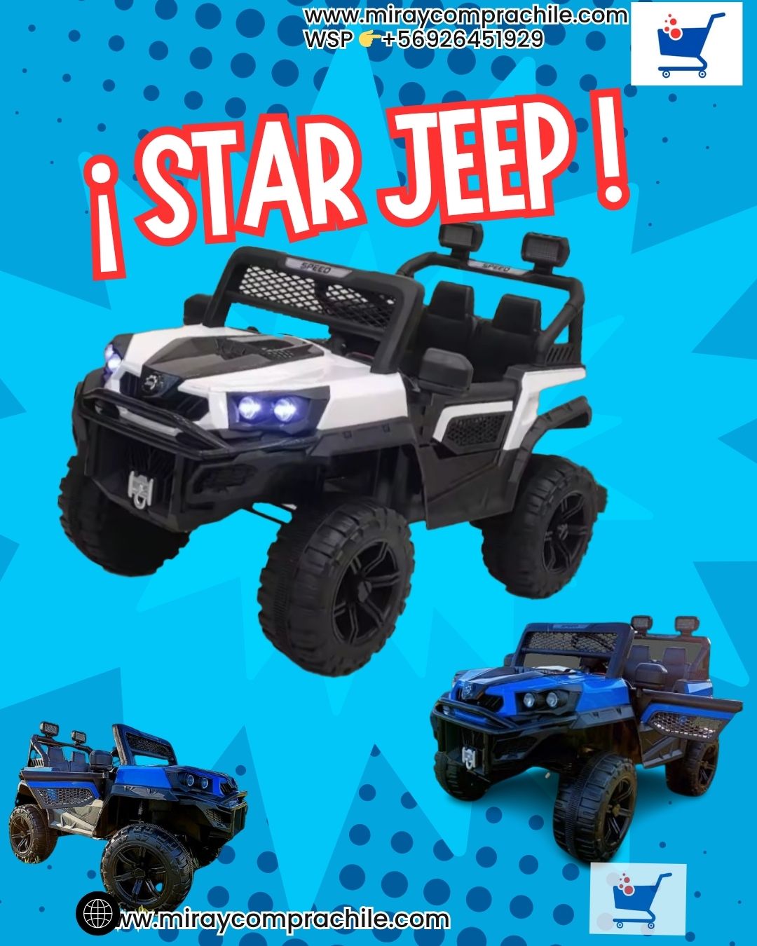 Star Jeep 4x4 para Niños | Vehículo Eléctrico Infantil